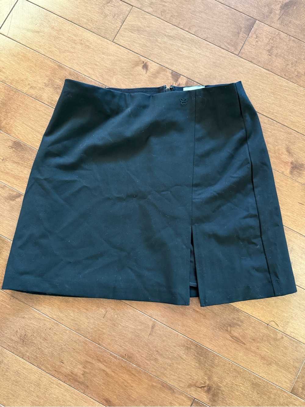 Sunday Best Black Mini Skirt with Front Slit